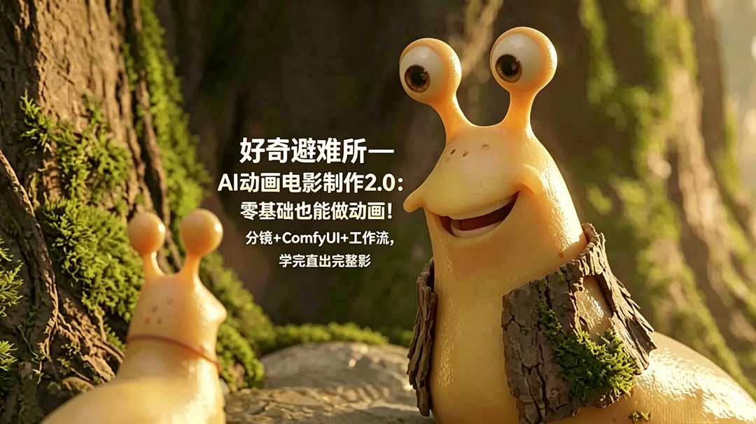 好奇避难所—AI动画电影制作2.0：零基础也能做动画！分镜+ComfyUI+工作流，学完直出完整影片-LanTi云网创