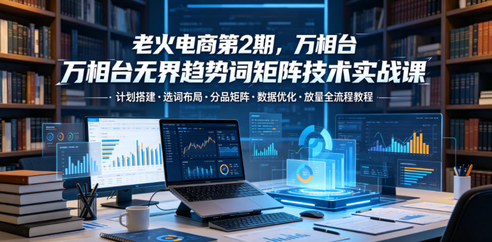 老火电商第2期，万相台无界趋势词矩阵技术实战课，计划搭建・选词布局・分品矩阵・数据优化・放量全流程教程-LanTi云网创