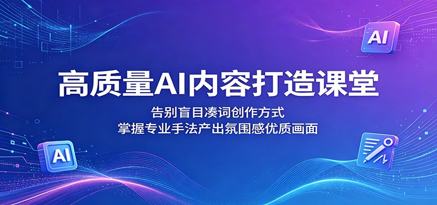 高质量AI内容打造课堂：告别盲目凑词创作方式，掌握专业手法产出氛围感优质画面-LanTi云网创