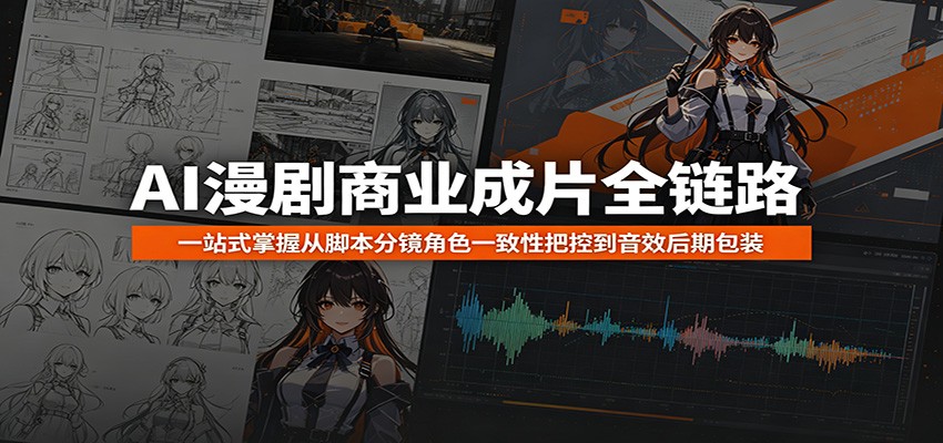 AI漫剧商业成片全链路：一站式掌握从脚本分镜角色一致性把控到音效后期包装-LanTi云网创