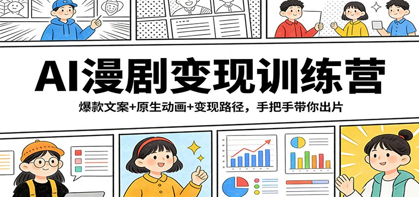 AI漫剧变现训练营：爆款文案+原生动画+变现路径，手把手带你出片-LanTi云网创