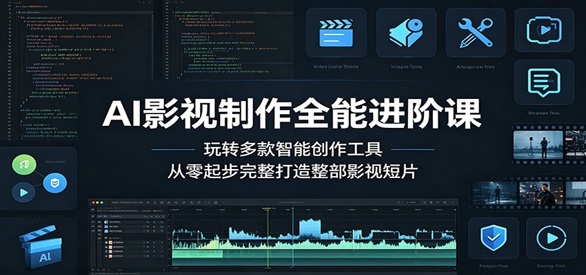 AI影视制作全能进阶课：玩转多款智能创作工具，从零起步完整打造整部影视短片-LanTi云网创