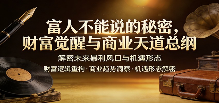 富人不能说的秘密，财富觉醒与商业天道总纲，解密未来暴利风口与机遇形态-LanTi云网创