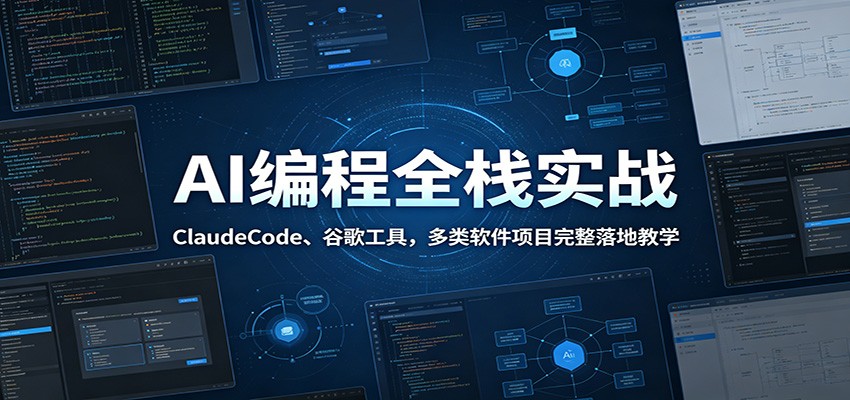 AI编程全栈实战：ClaudeCode、谷歌工具，多类软件项目完整落地教学-LanTi云网创