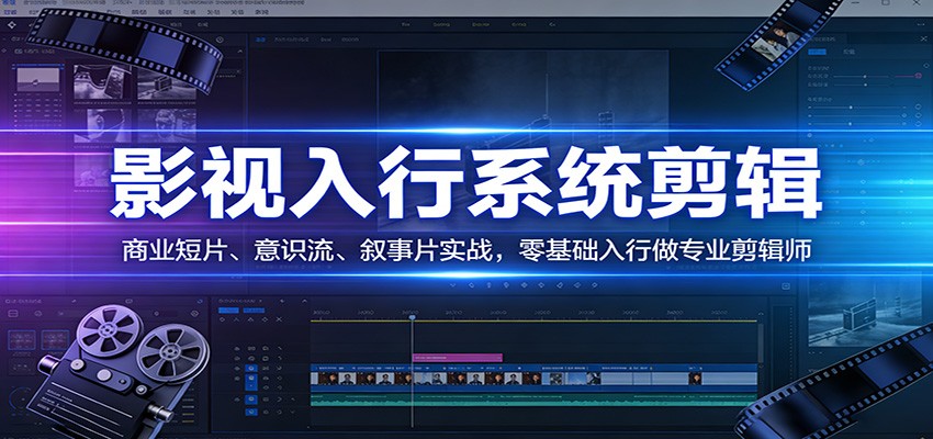 影视系统剪辑，商业短片、意识流、叙事片实战，零基础入行做专业剪辑师-LanTi云网创