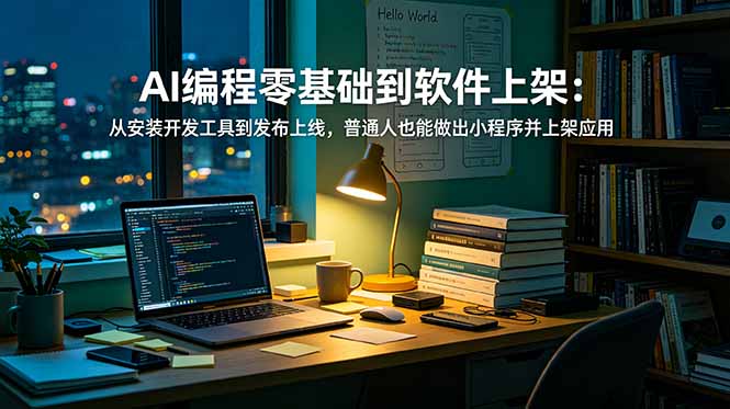 AI编程零基础到软件上架：从安装开发工具到发布上线，普通人也能做出小程序并上架应用商店-LanTi云网创