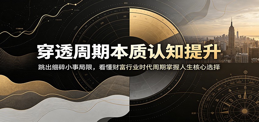 穿透周期本质认知提升：跳出细碎小事局限，看懂财富行业时代周期掌握人生核心选择-LanTi云网创
