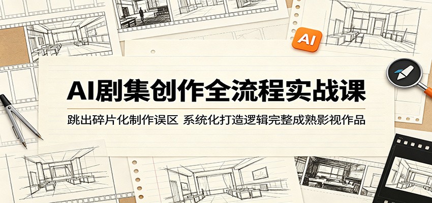 AI剧集创作全流程实战课：跳出碎片化制作误区，系统化打造逻辑完整成熟影视作品-LanTi云网创