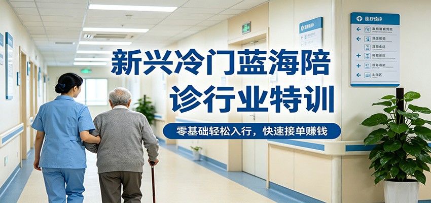 新兴冷门蓝海陪诊行业特训，零基础轻松入行，快速接单赚钱-LanTi云网创
