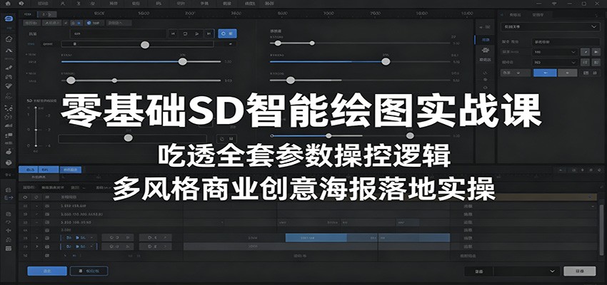 零基础SD智能绘图实战课：吃透全套参数操控逻辑，多风格商业创意海报落地实操-LanTi云网创