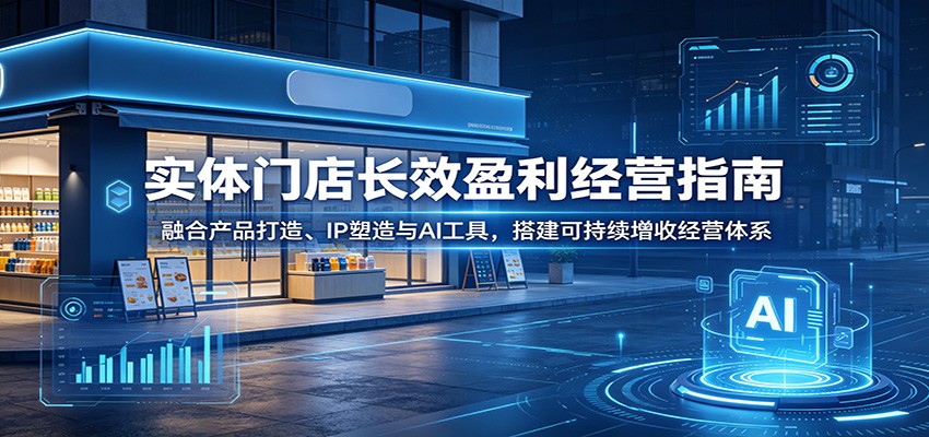实体门店长效盈利经营指南:融合产品打造、IP塑造与AI工具,搭建可持续增收经营体系-LanTi云网创