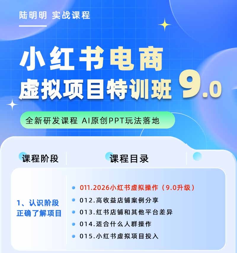 图片[1]-小红书虚拟项目特训班9.0，全面拥抱AI，批量产出原创PPT货源，单品/单店纯利润几万到几十W-LanTi云网创