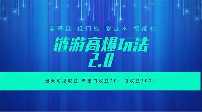 全新链游2.0当天可见收益，零基础也可以矩阵操作-LanTi云网创
