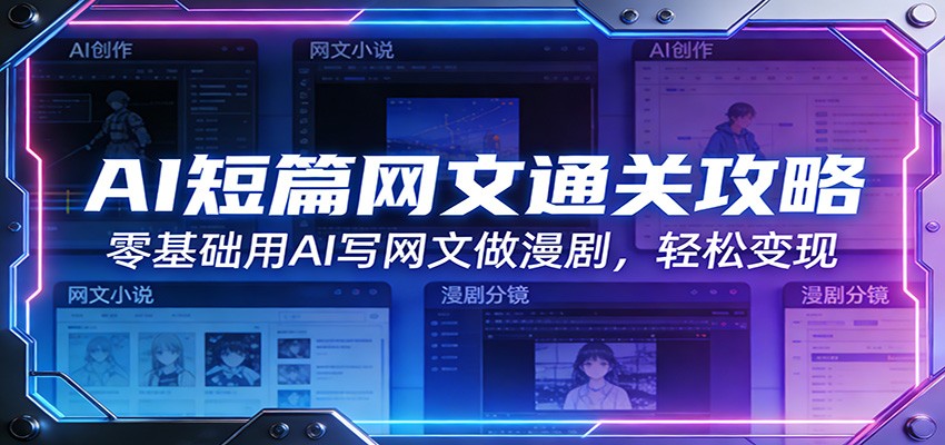 AI短篇网文通关攻略：零基础用AI写网文做漫剧，轻松变现-LanTi云网创