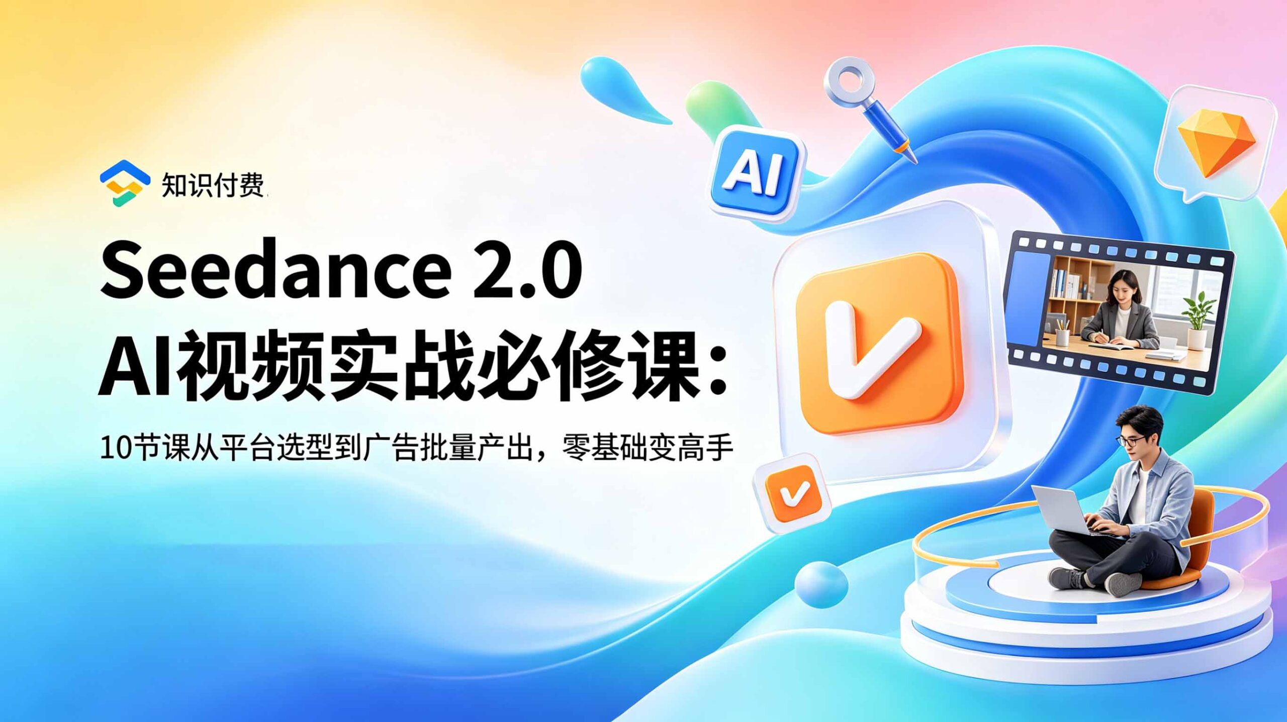 Seedance 2.0 AI视频实战必修课:10节课从平台选型到广告批量产出,零基础变高手-LanTi云网创