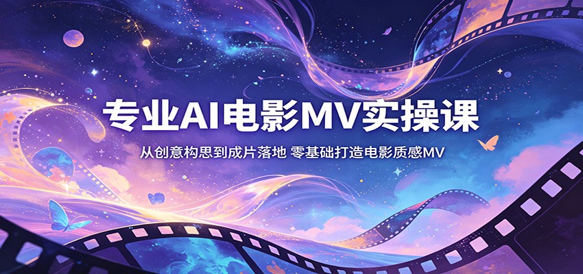 专业AI电影MV实操课：从创意构思到成片落地，零基础打造电影质感MV-LanTi云网创