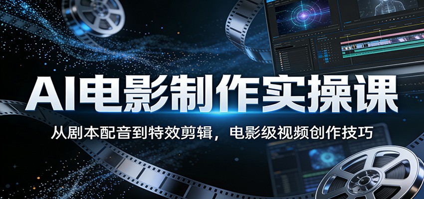 AI电影制作实操课：从剧本配音到特效剪辑，电影级视频创作技巧-LanTi云网创
