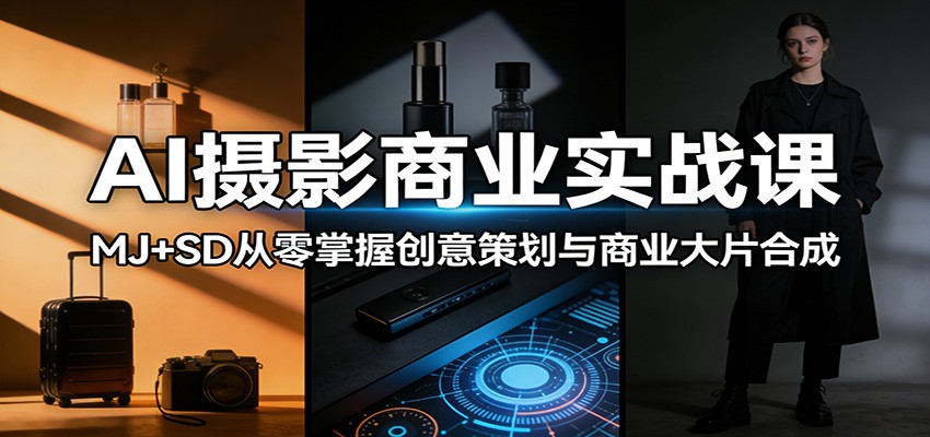 AI摄影商业实战课：MJ+SD从零掌握创意策划与商业大片合成-LanTi云网创