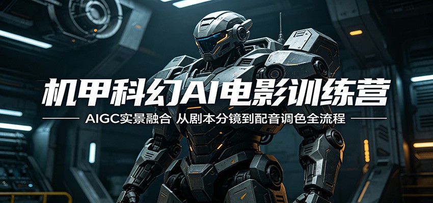 机甲科幻AI电影训练营：AIGC实景融合，从剧本分镜到配音调色全流程-LanTi云网创