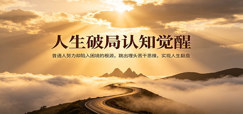 人生破局认知觉醒,普通人努力却陷入困境的根源,跳出埋头苦干思维,实现人生翻盘-LanTi云网创