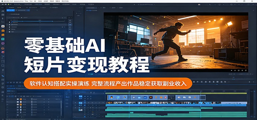零基础AI短片变现教程：软件认知搭配实操演练，完整流程产出作品稳定获取副业收入-LanTi云网创