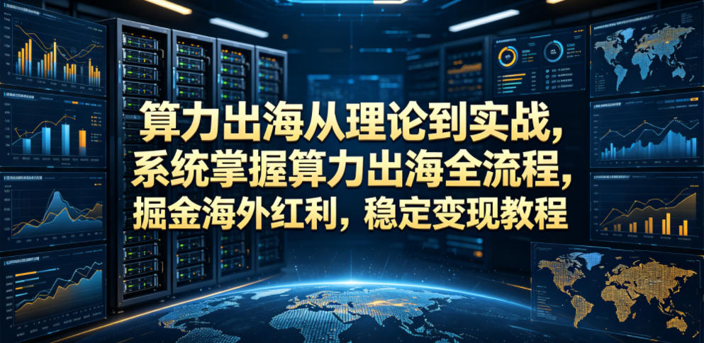 算力出海从理论到实战，系统掌握算力出海全流程，掘金海外红利，稳定变现教程-LanTi云网创