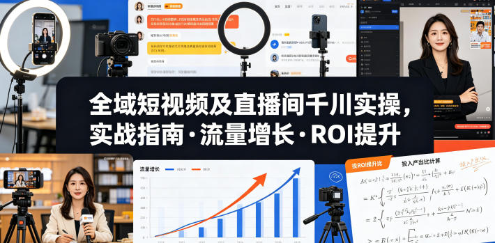全域短视频及直播间千川实操，实战指南·流量增长·ROI提升(更新)-LanTi云网创