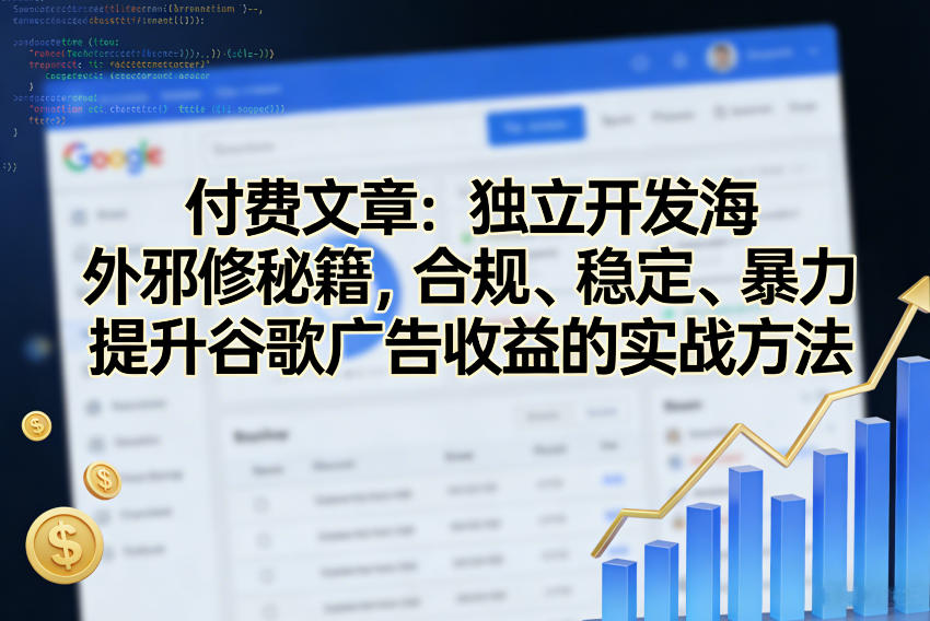 付费文章：独立开发海外邪修秘籍，合规、稳定、暴力提升谷歌广告收益的实战方法-LanTi云网创