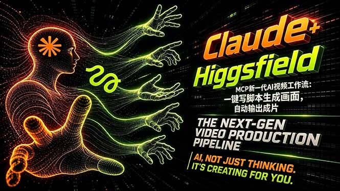 Claude+Higgsfield MCP新一代AI视频工作流：一键写脚本生成画面，自动输出成片-LanTi云网创