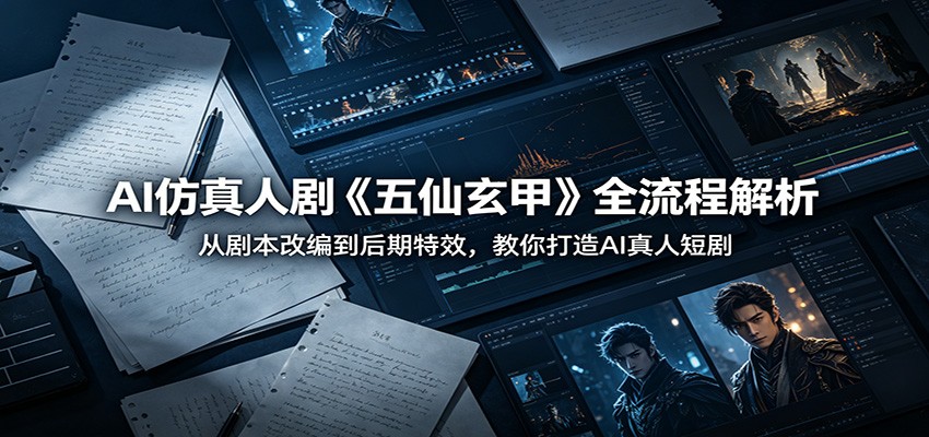 AI仿真人剧《五仙玄甲》全流程解析：从剧本改编到后期特效，教你打造AI真人短剧-LanTi云网创