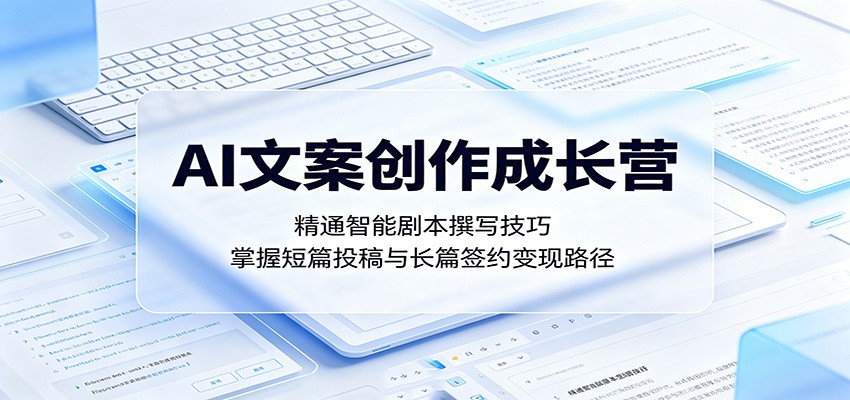 AI文案创作成长营：精通智能剧本撰写技巧，掌握短篇投稿与长篇签约变现路径-LanTi云网创
