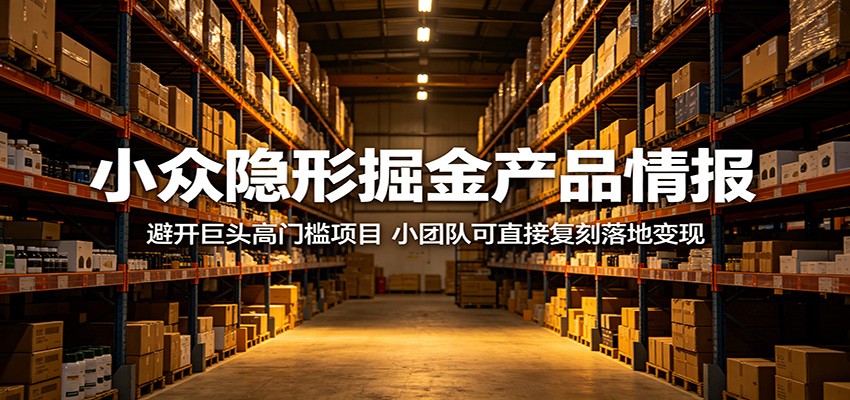 小众隐形掘金产品情报：避开巨头高门槛项目，小团队可直接复刻落地变现-LanTi云网创