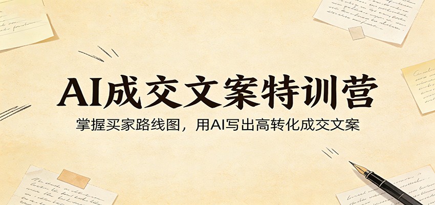 AI成交文案特训营：掌握买家路线图，用AI写出高转化成交文案-LanTi云网创