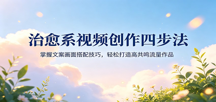 治愈系视频创作四步法:掌握文案画面搭配技巧,轻松打造高共鸣流量作品-LanTi云网创