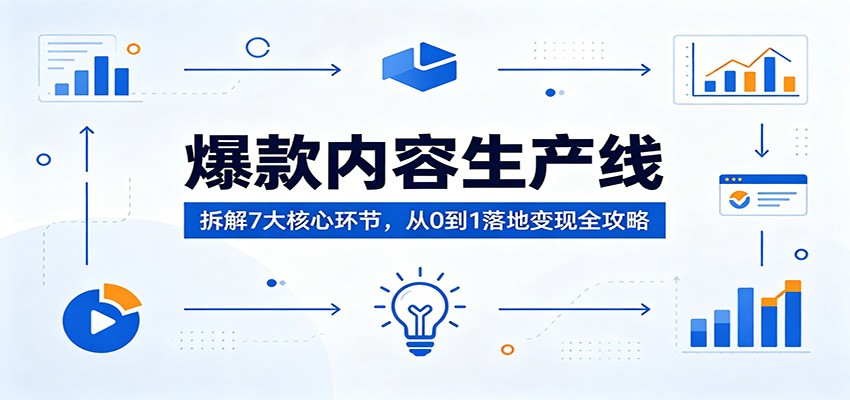 爆款内容生产线:拆解7大核心环节,从0到1落地变现全攻略-LanTi云网创