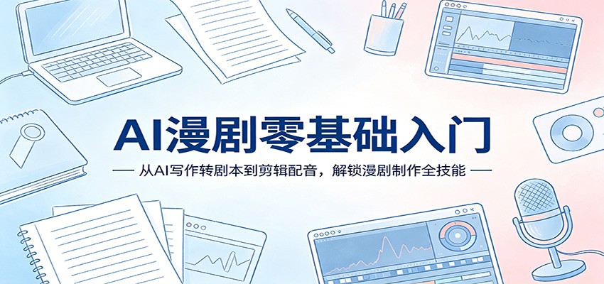 AI漫剧零基础入门：从AI写作转剧本到剪辑配音，解锁漫剧制作全技能-LanTi云网创