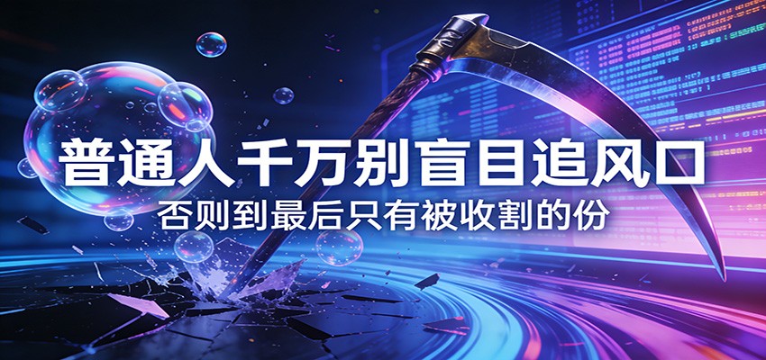 付费文章《通人千万别盲目追风口》否则到最后只有被收割的份-LanTi云网创