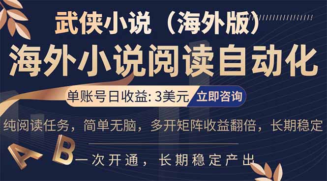 小说阅读挂机，单账号日收益3美元，单可多开裂变支持批量多开，单电脑日收益可达1000+-LanTi云网创