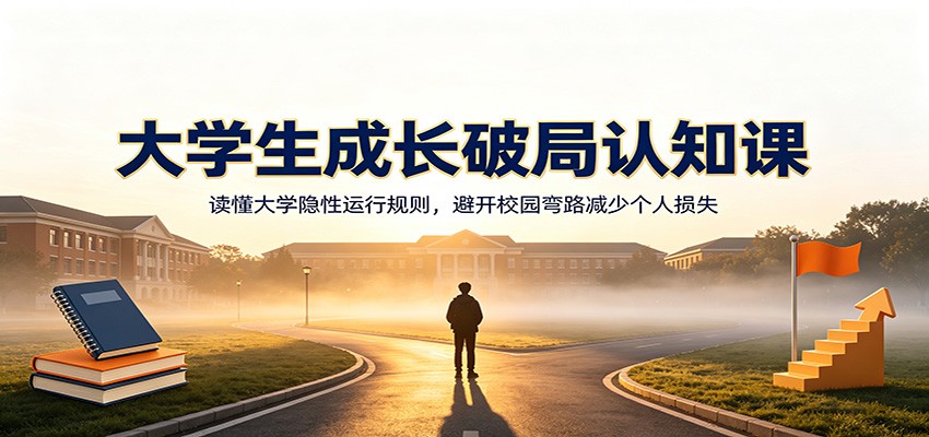 大学生成长破局认知课:读懂大学隐性运行规则,避开校园弯路减少个人损失-LanTi云网创