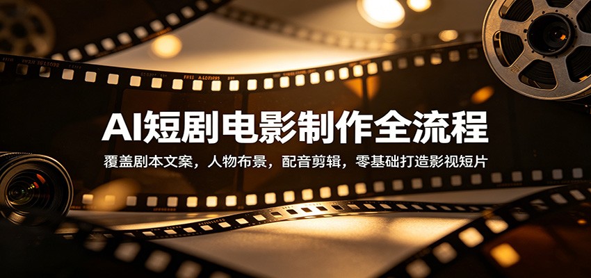 AI短剧电影制作全流程：覆盖剧本文案，人物布景，配音剪辑，零基础打造影视短片-LanTi云网创
