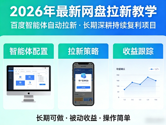 2026年最新网盘拉新教学(百度智能体自动拉新),一个可以长期深耕、持续复利的项目-LanTi云网创