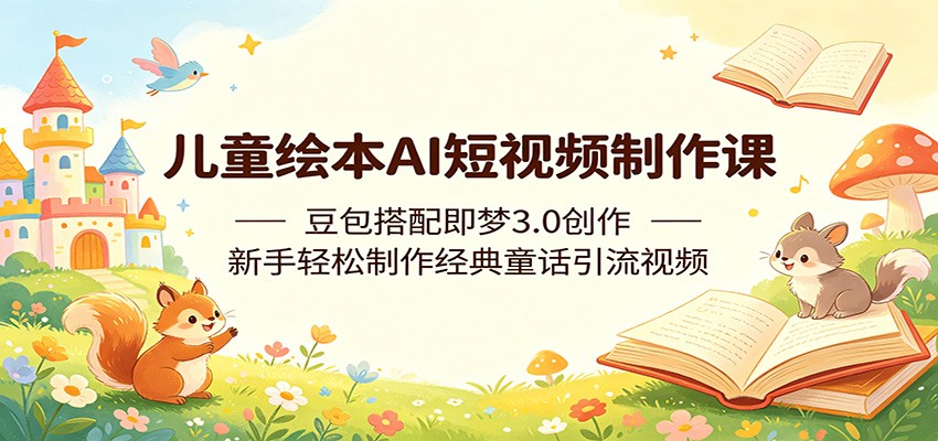 儿童绘本AI短视频制作课：豆包搭配即梦3.0创作，新手轻松制作经典童话引流视频-LanTi云网创