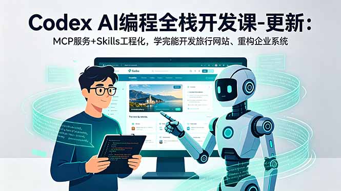 Codex AI编程全栈开发课-更新：MCP服务+Skills工程化，学完能开发旅行网站、重构企业系统-LanTi云网创