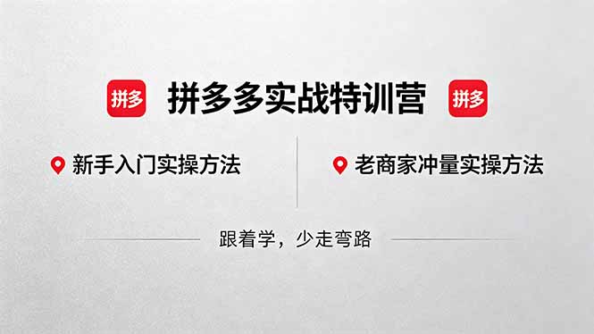 拼多多实战特训营(更新5月3-LanTi云网创