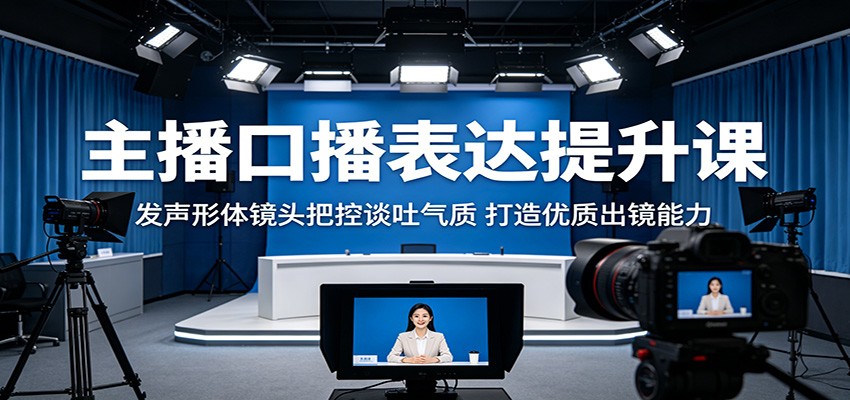 主播口播表达提升课：发声形体镜头把控谈吐气质，打造优质出镜能力-LanTi云网创