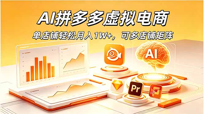 AI拼多多虚拟电商，单店铺轻松月入1W+，可多店铺矩阵-LanTi云网创