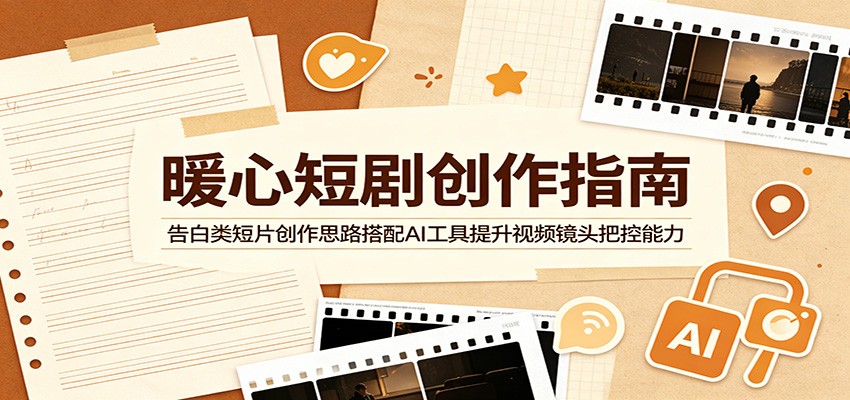 暖心短剧创作指南：告白类短片创作思路搭配AI工具提升视频镜头把控能力-LanTi云网创