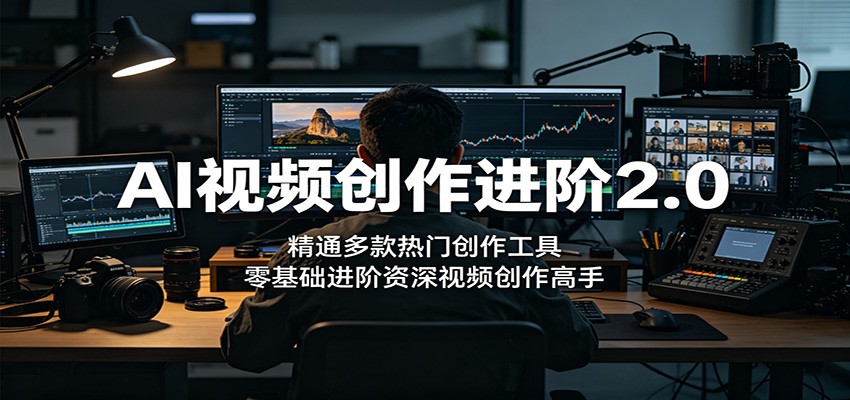 AI视频创作进阶2.0：精通多款热门创作工具，零基础进阶资深视频创作高手-LanTi云网创
