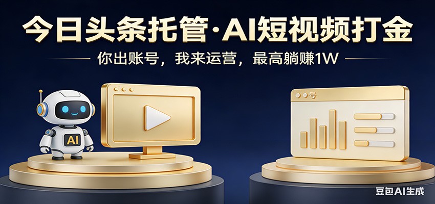 头条号AI托管，我提供作品，你提供账号，每天5分钟发布，小白躺赚3000+-LanTi云网创