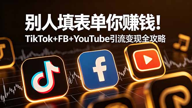 别人填表单你赚钱！TikTok+FB+YouTube 引流变现全攻略【原创双语字幕】-LanTi云网创